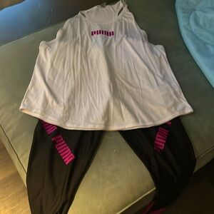 XL puma workout set/ gear has been worn twice like brand new